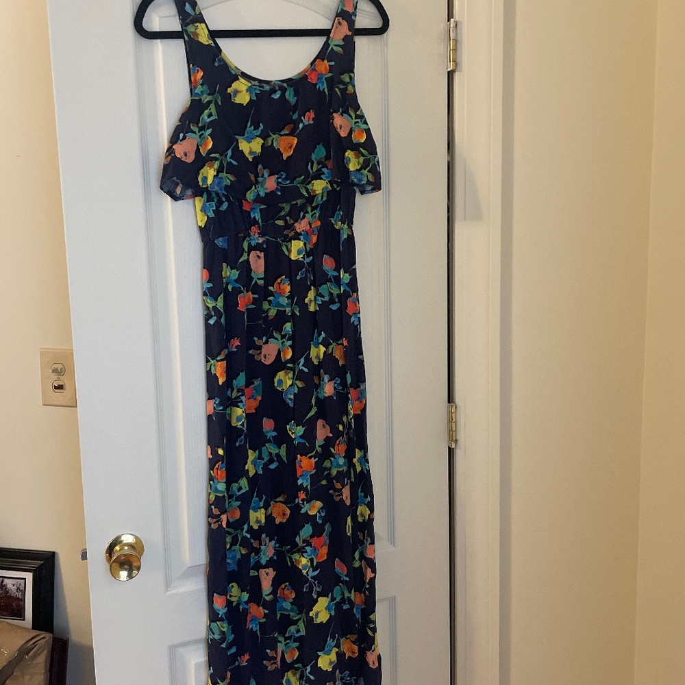 Merona Floral Navy Maxi Dress